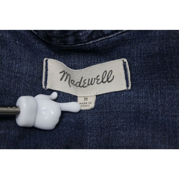 Madewell women's soft denim long sleeve button front dress M FLAW‎ - Picture 7 of 12
